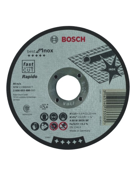 DISCOS DE CORTE PARA ACERO INOXIDABLE: BEST FOR INOX (RECTO)